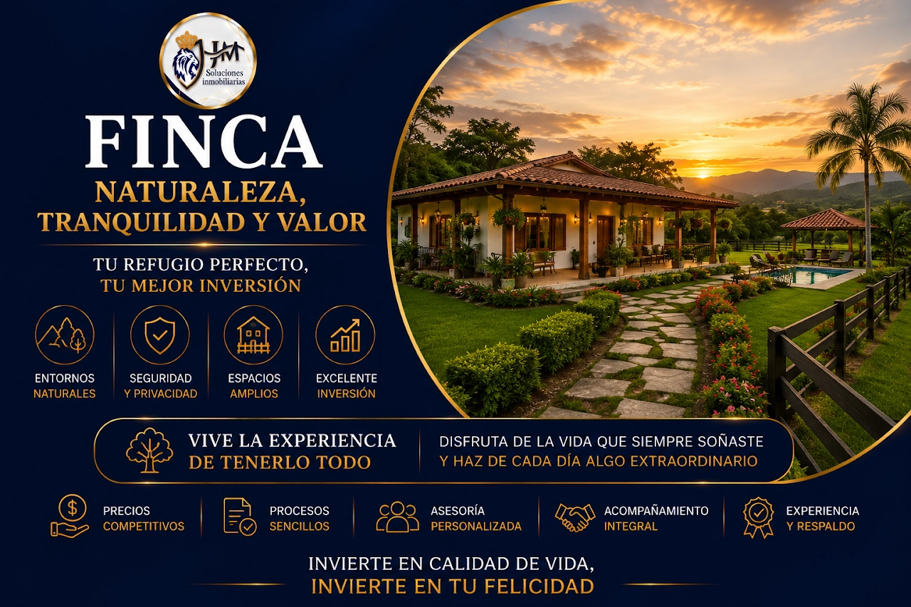 Fincas recreativas y productivas en zonas rurales — agropecuarias, ganaderas, de recreo y eventos con amplios terrenos, represas, casas principales y cabañas. Inversión de alto valor.