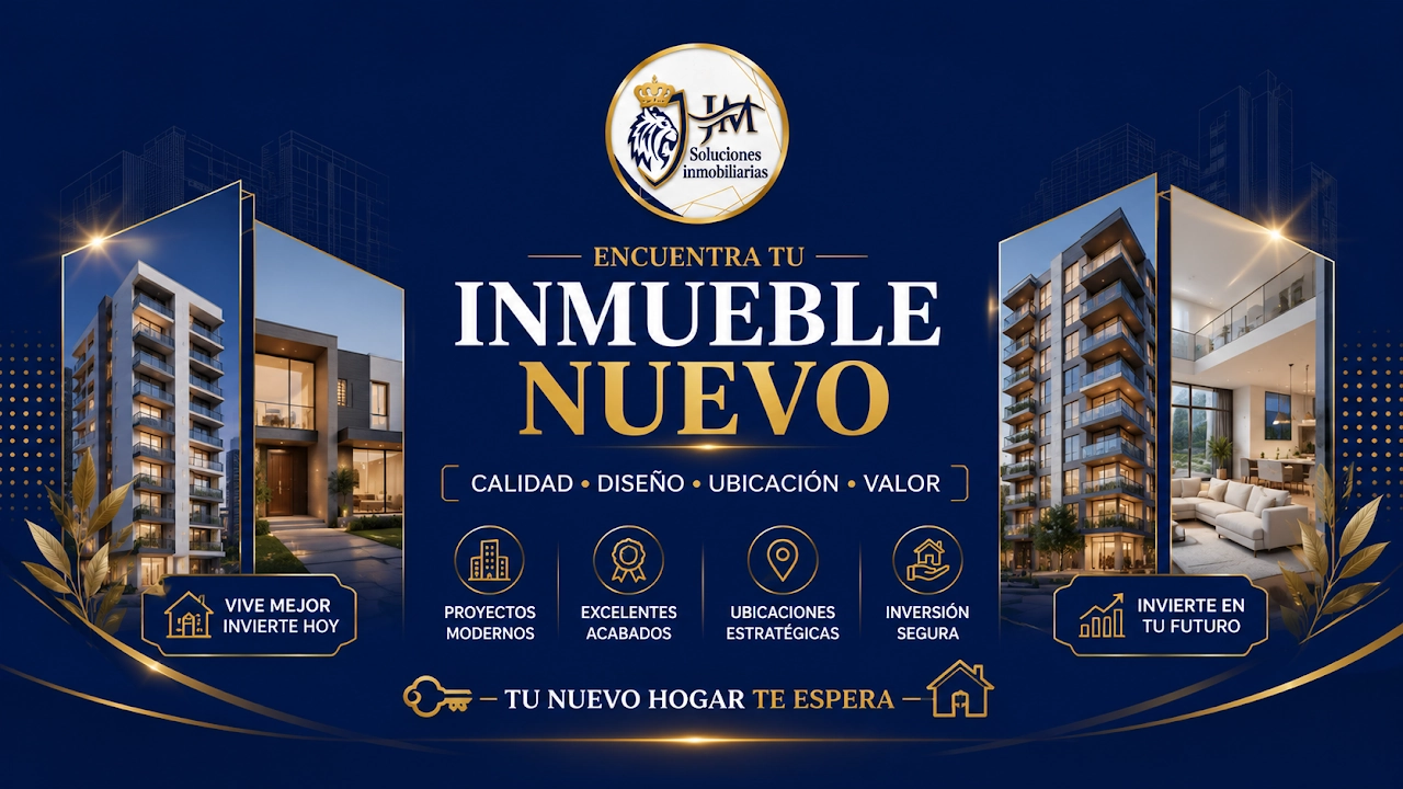 Inmuebles Nuevos y Proyectos Inmobiliarios de JM Soluciones Grupales — apartamentos, casas y lotes de proyectos sobre plano con excelentes acabados, sostenibilidad y zonas comunes premium.